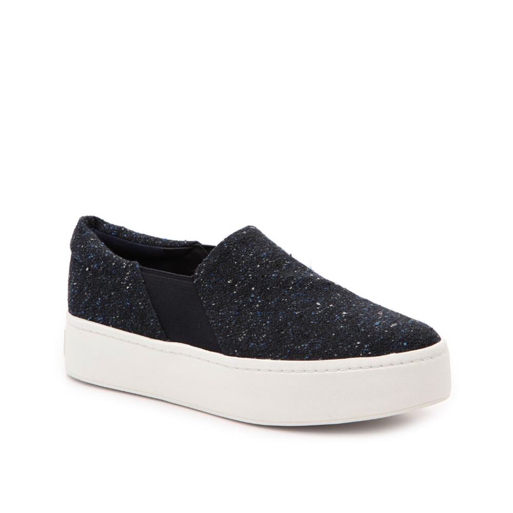 VINCE Warren Tweed Platform Slip On Sneakers